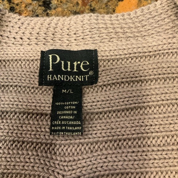 PURE hand knit sweater vest size M/L very unique buttons. Runs like a 1x - Picture 2 of 15